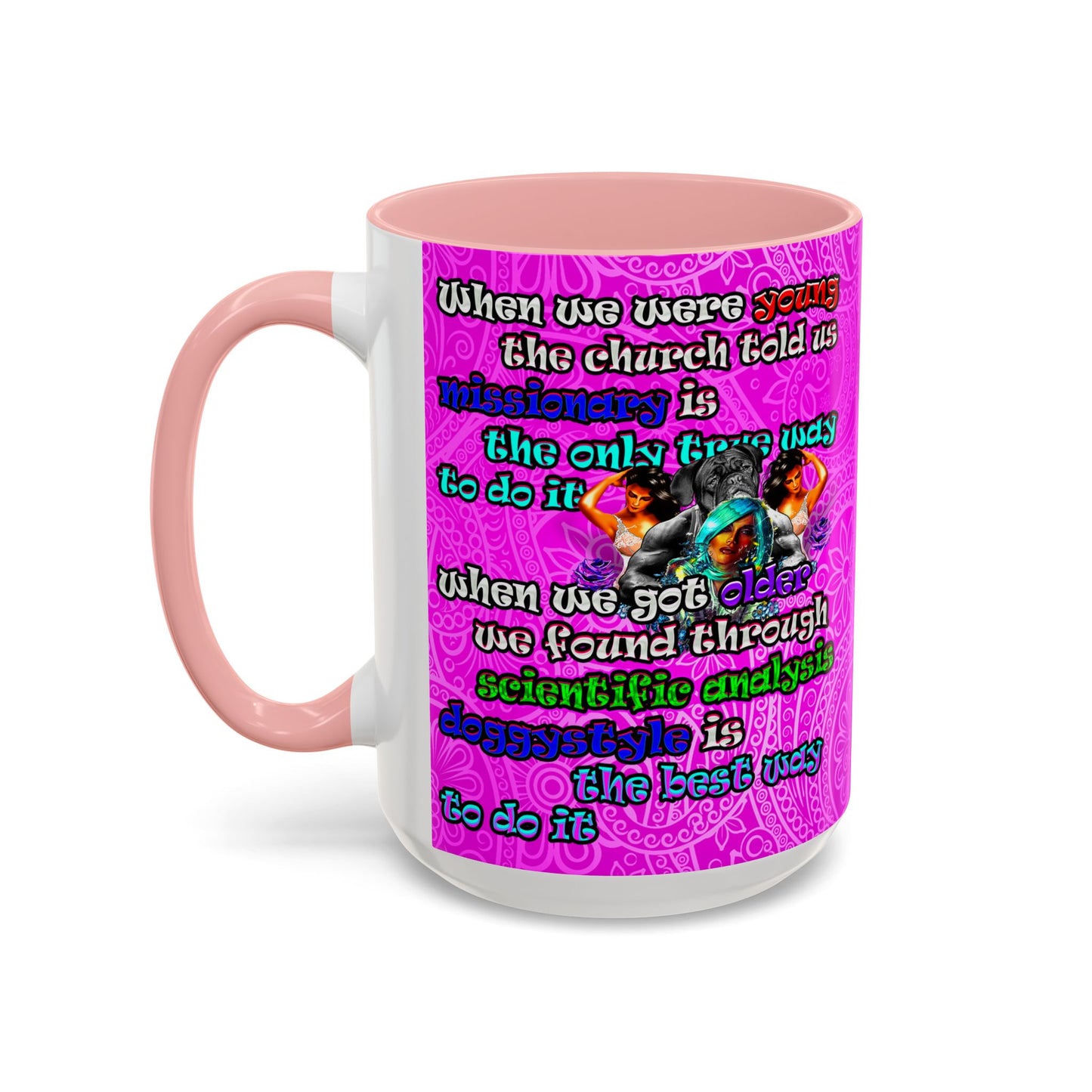 doggystyle - Accent Mug (pink swirl)