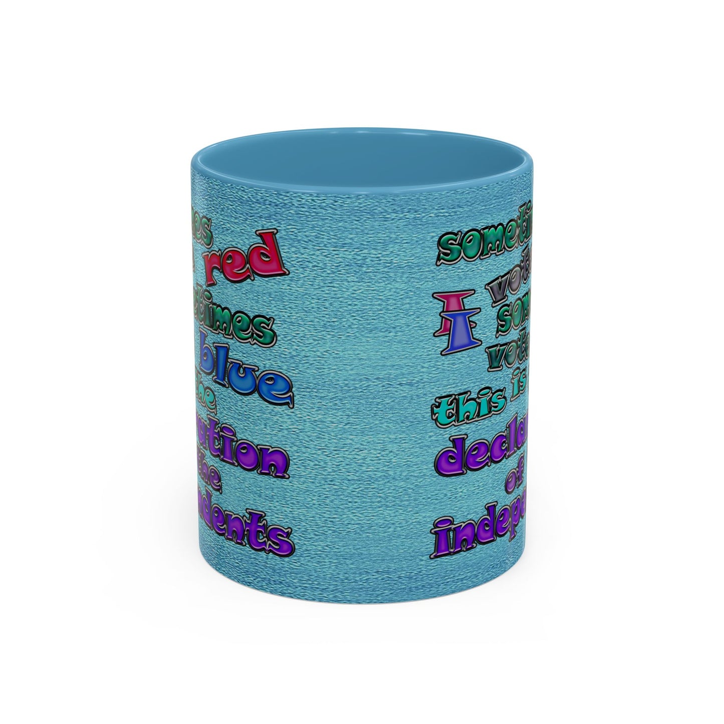 declaration of the independents - Accent Mug (faded blue)