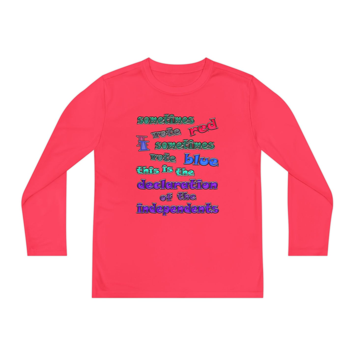 declaration of the independents - Youth Long Sleeve Competitor Tee