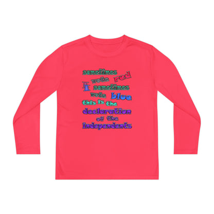 declaration of the independents - Youth Long Sleeve Competitor Tee