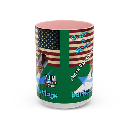shoot for the stars - Accent Mug (dark green)
