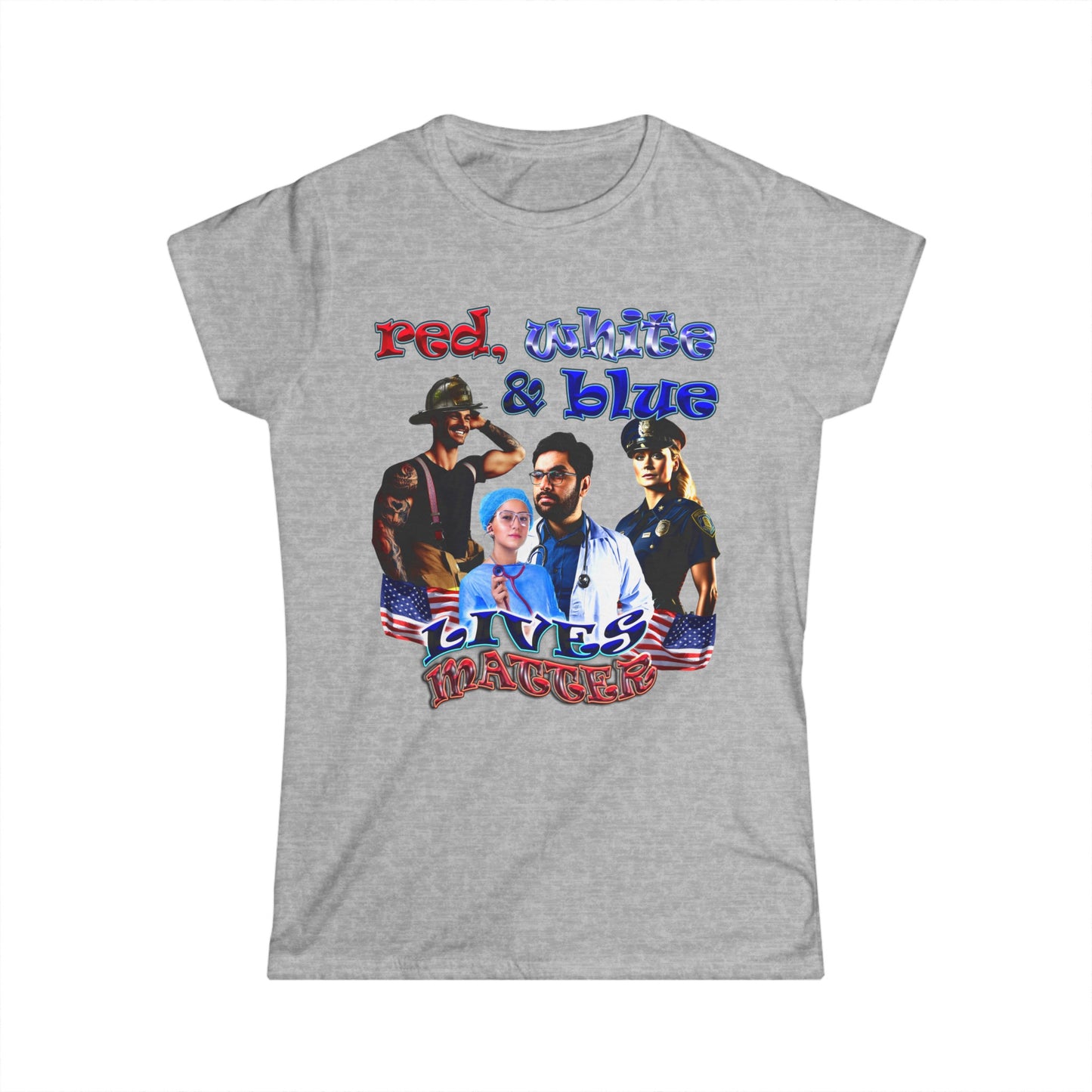 rw&b lives matter - Women's Softstyle Tee