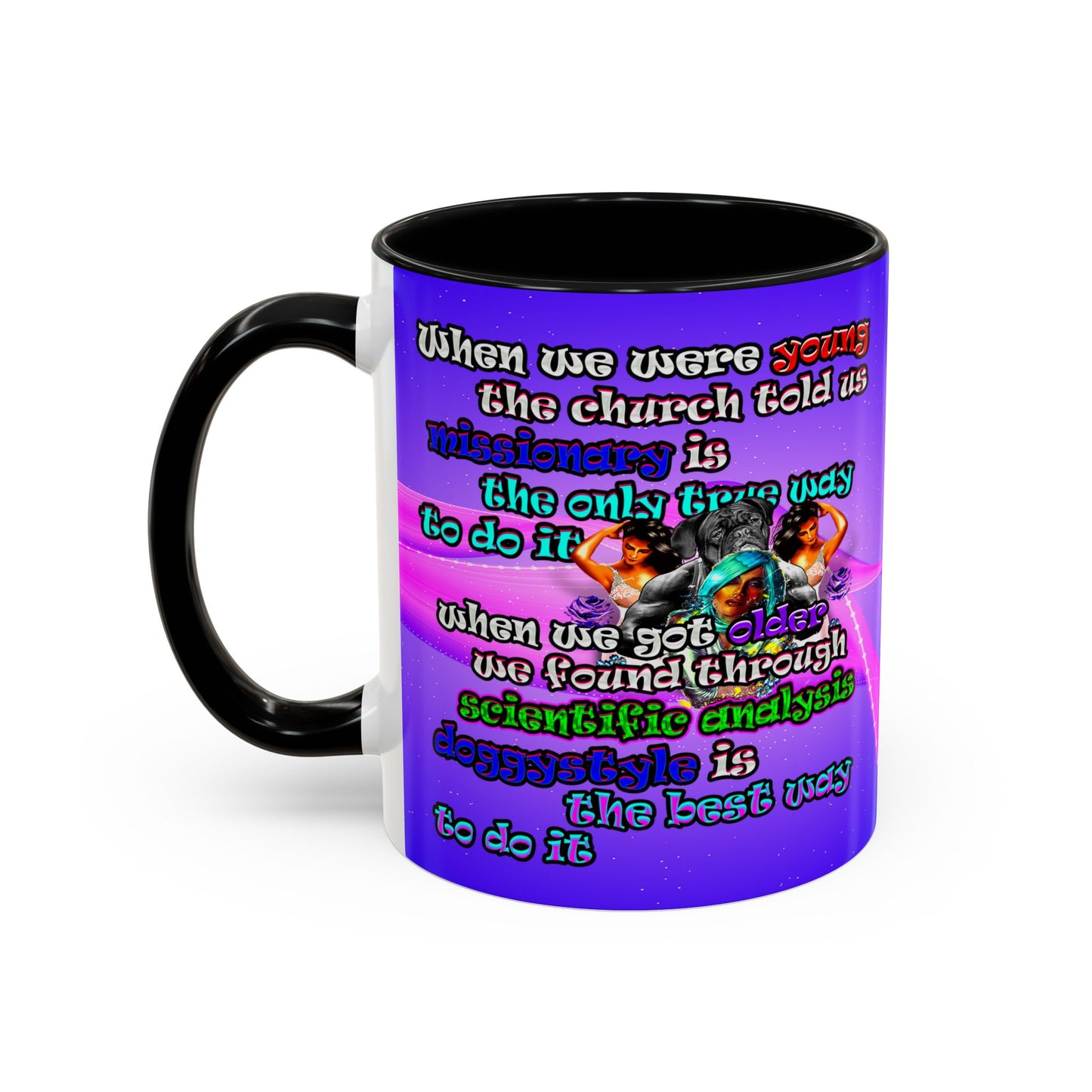 doggystyle - Accent Mug (purple-pink wave)