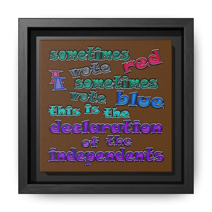 declaration of the independents - framed canvas art (brown)