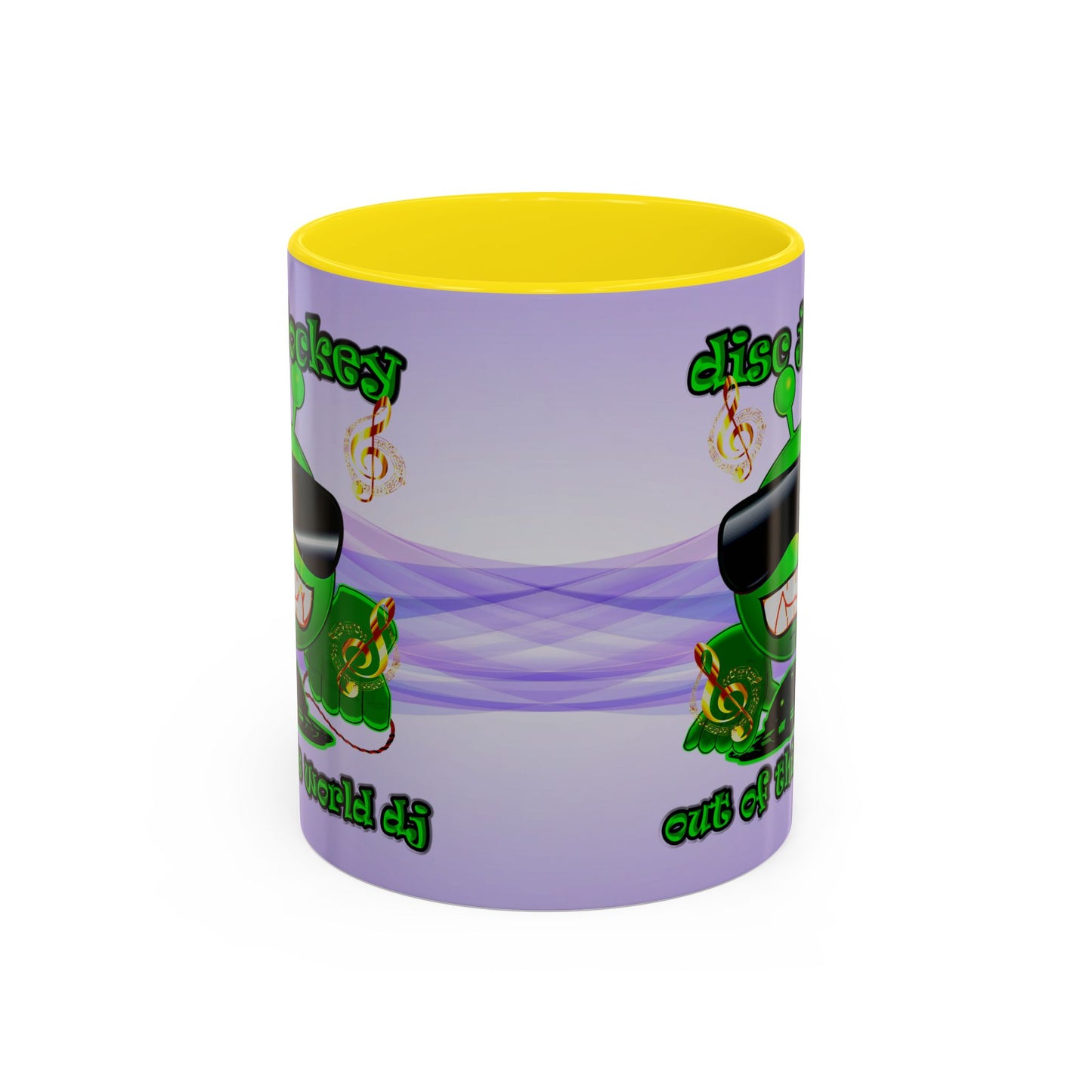 disc jockey - Accent Mug (light blue-pink wave)