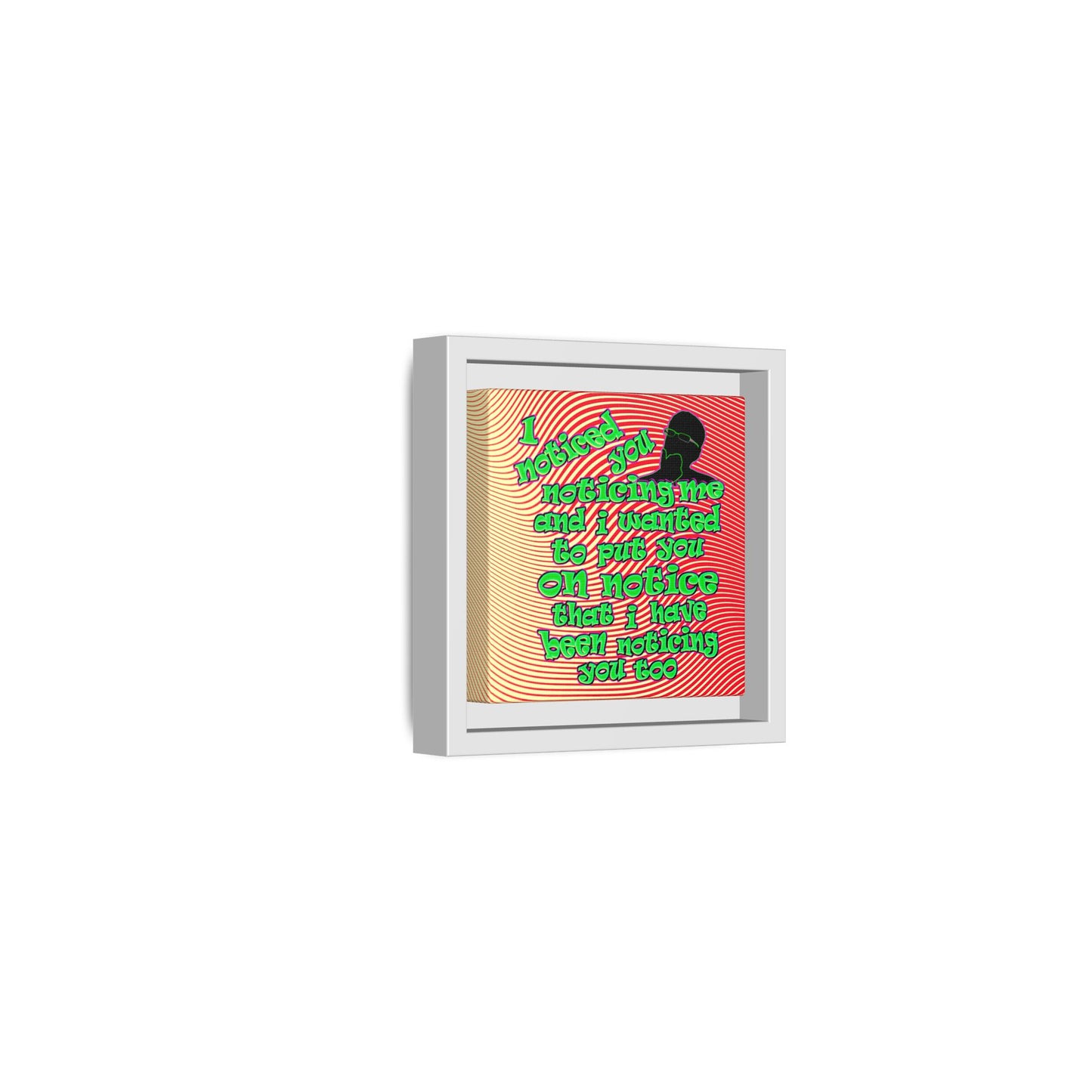 noticed you noticing - framed canvas art (yellow-orange wave)