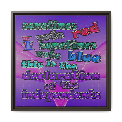 declaration of the independents - framed canvas art (purple-pink wave)