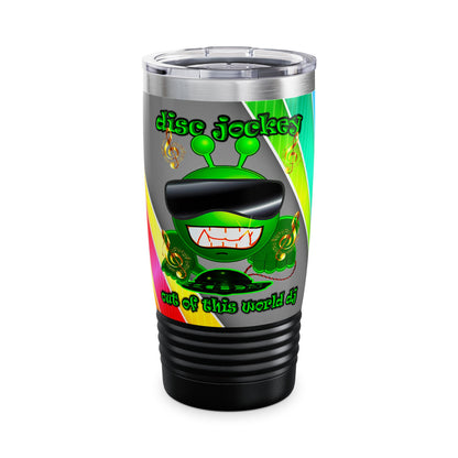 disc jockey - Ringneck Tumbler, 20oz (rainbow split)