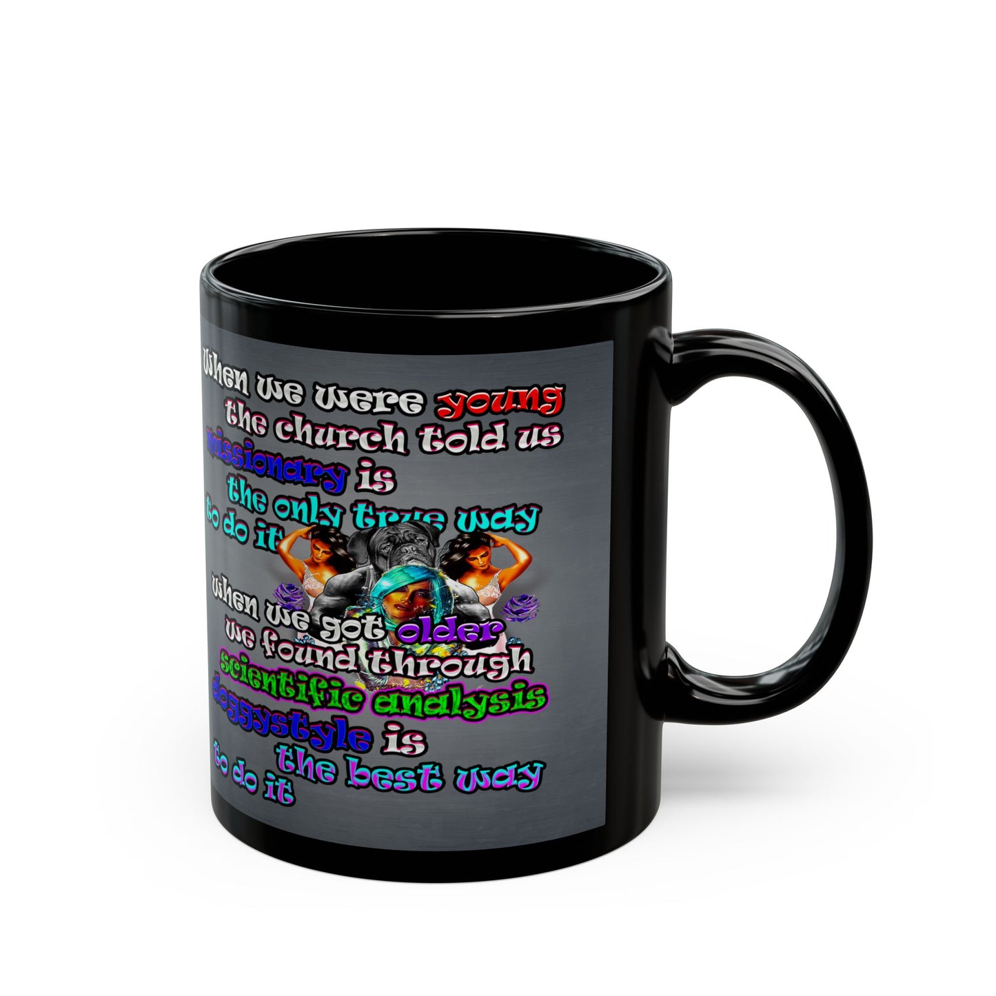 doggystyle - Black Mug (grey-light grey)
