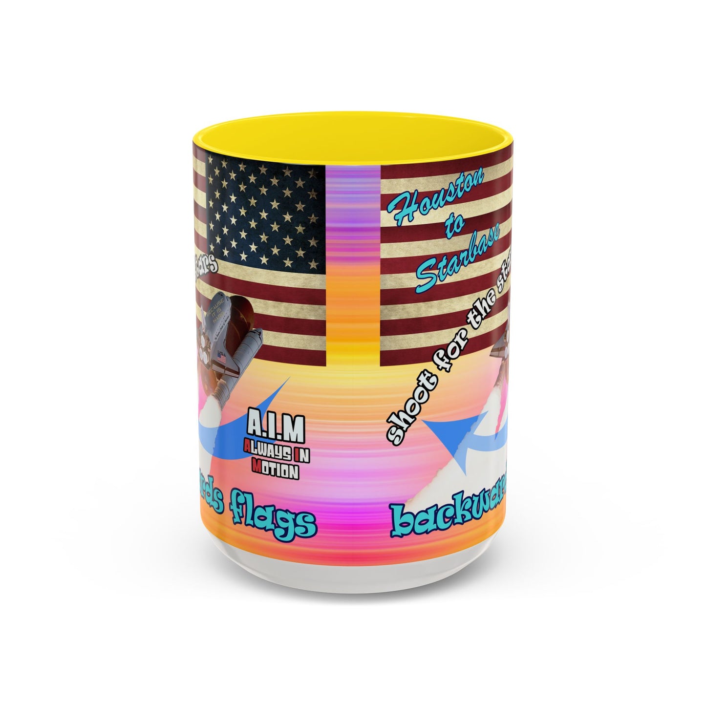shoot for the stars - Accent Mug (color blur)