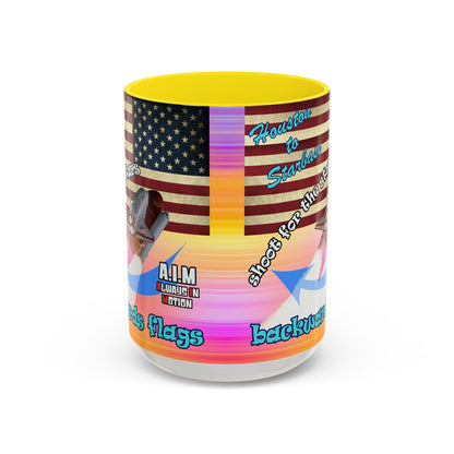 shoot for the stars - Accent Mug (color blur)