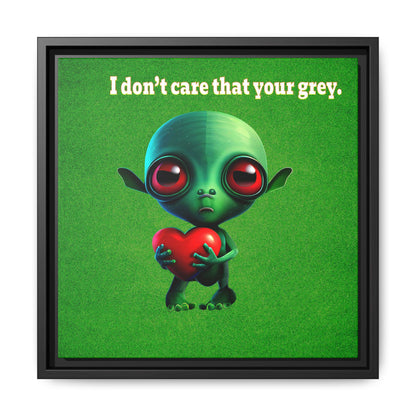 I don't care that your grey - framed canvas art (green turf)
