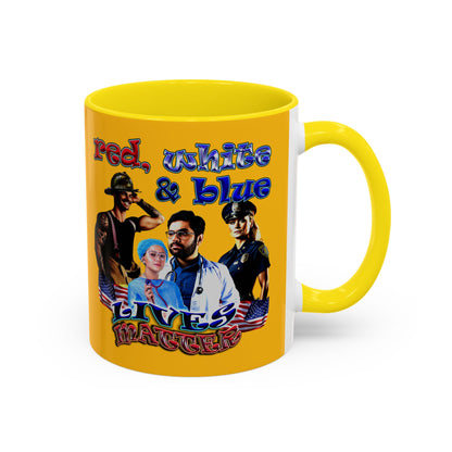 rw&b lives matter - Accent Mug (yellow)