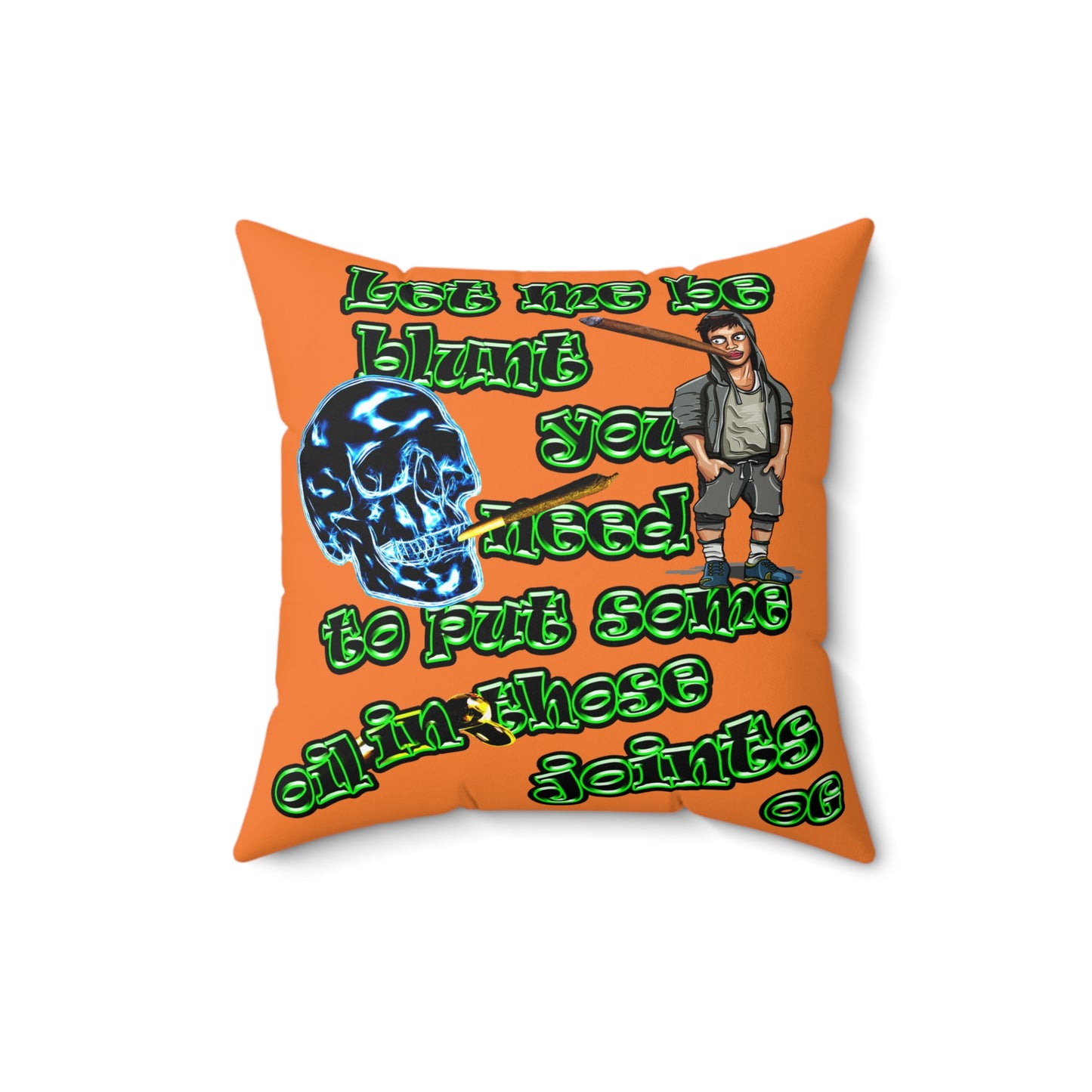 og - Spun Polyester Square Pillow - (crusta)