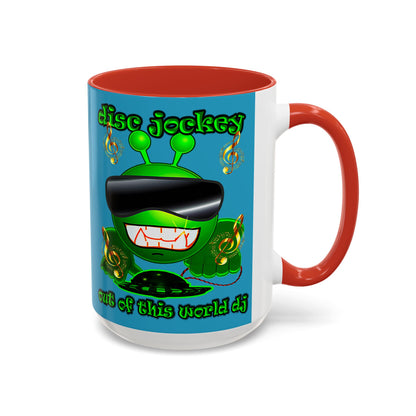 disc jockey - Accent Mug (turquoise)