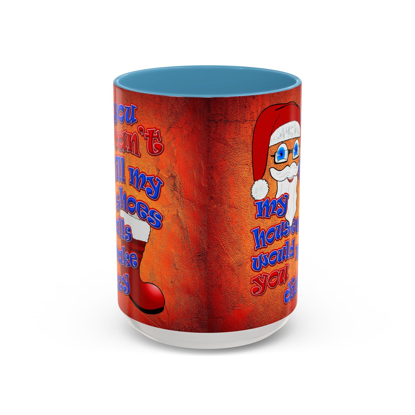 santa's shoes - Accent Mug (burnt orange)
