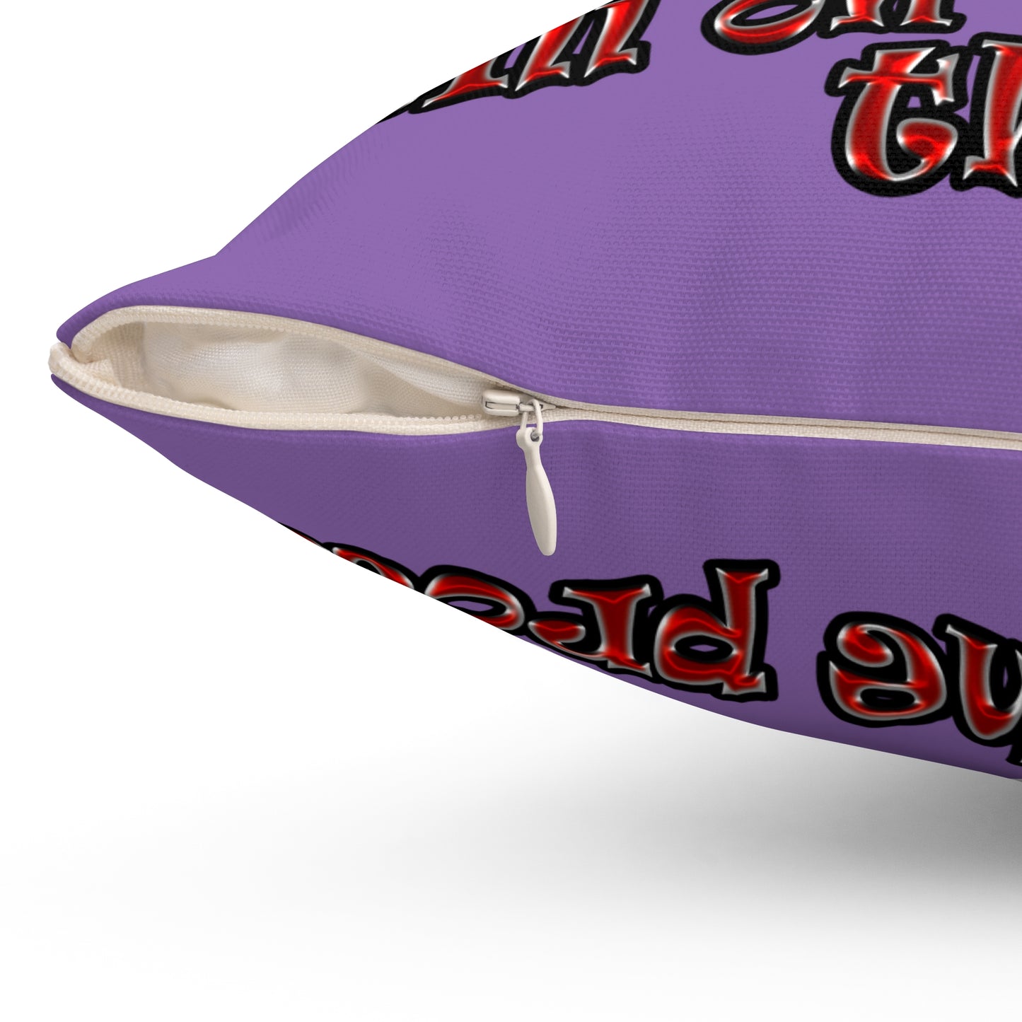 schrodinger's cat - Spun Polyester Square Pillow - (light purple)