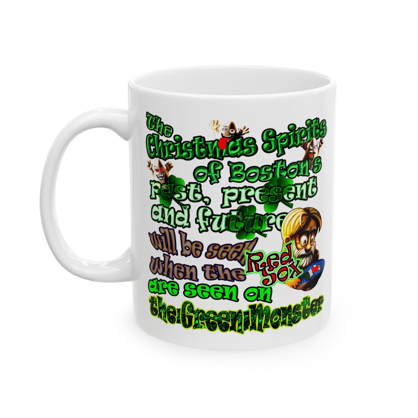 christmas spirits of boston - White Mug (white)