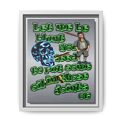 og - framed canvas art (brushed nickel)