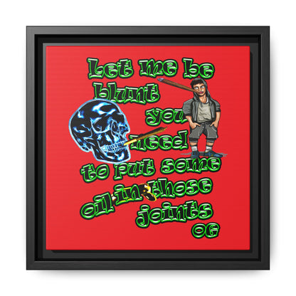 og - framed canvas art (red)