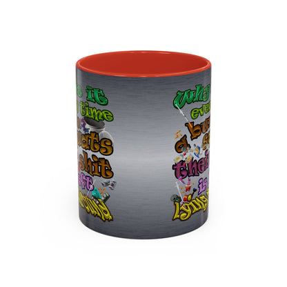 the bum's shit - Accent Mug (brushed nickel)