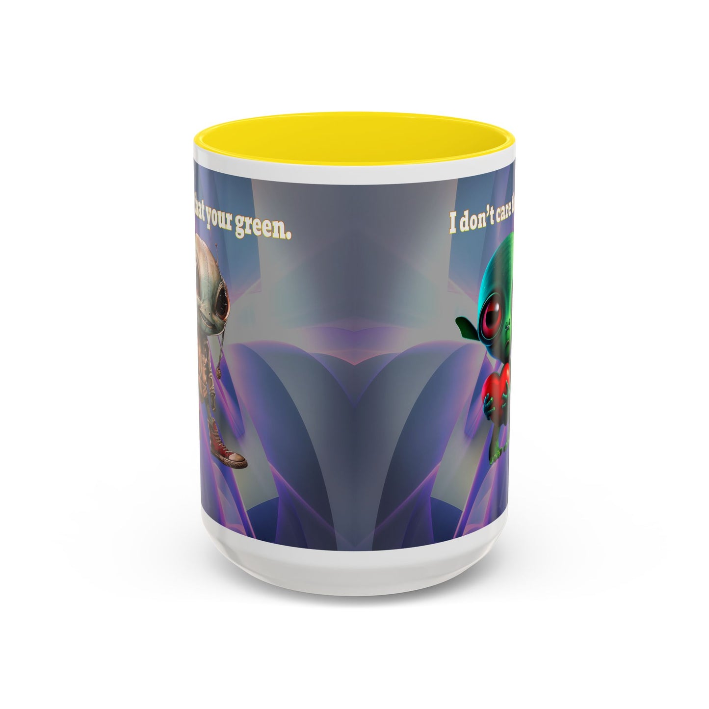 I don't care that your grey - Accent Mug (grey-pink wave)