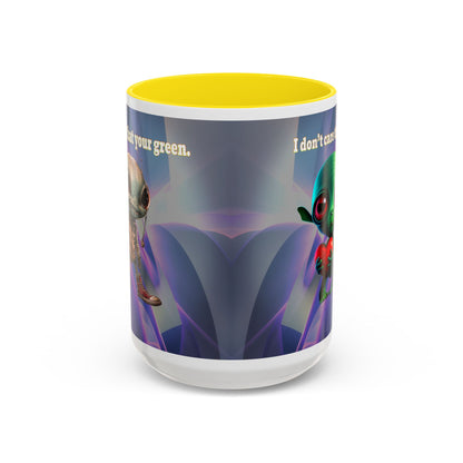 I don't care that your grey - Accent Mug (grey-pink wave)