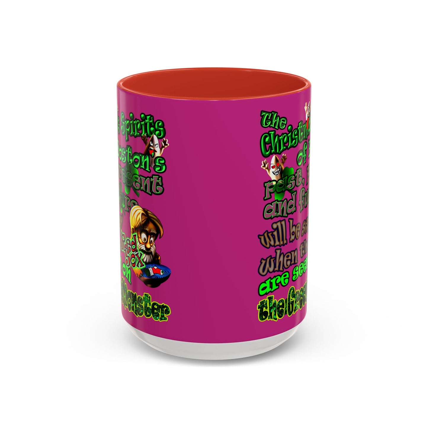 christmas spirits of boston - Accent Mug (pink)