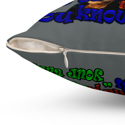 high noon - Spun Polyester Square Pillow - (dark grey)
