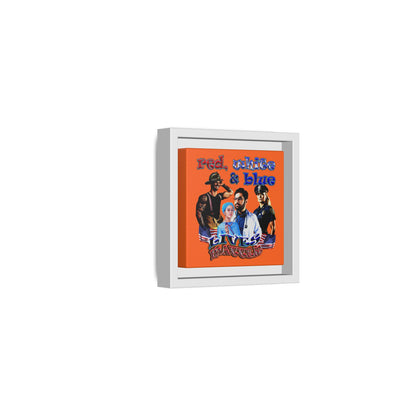 rw&b lives matter - framed canvas art (orange)