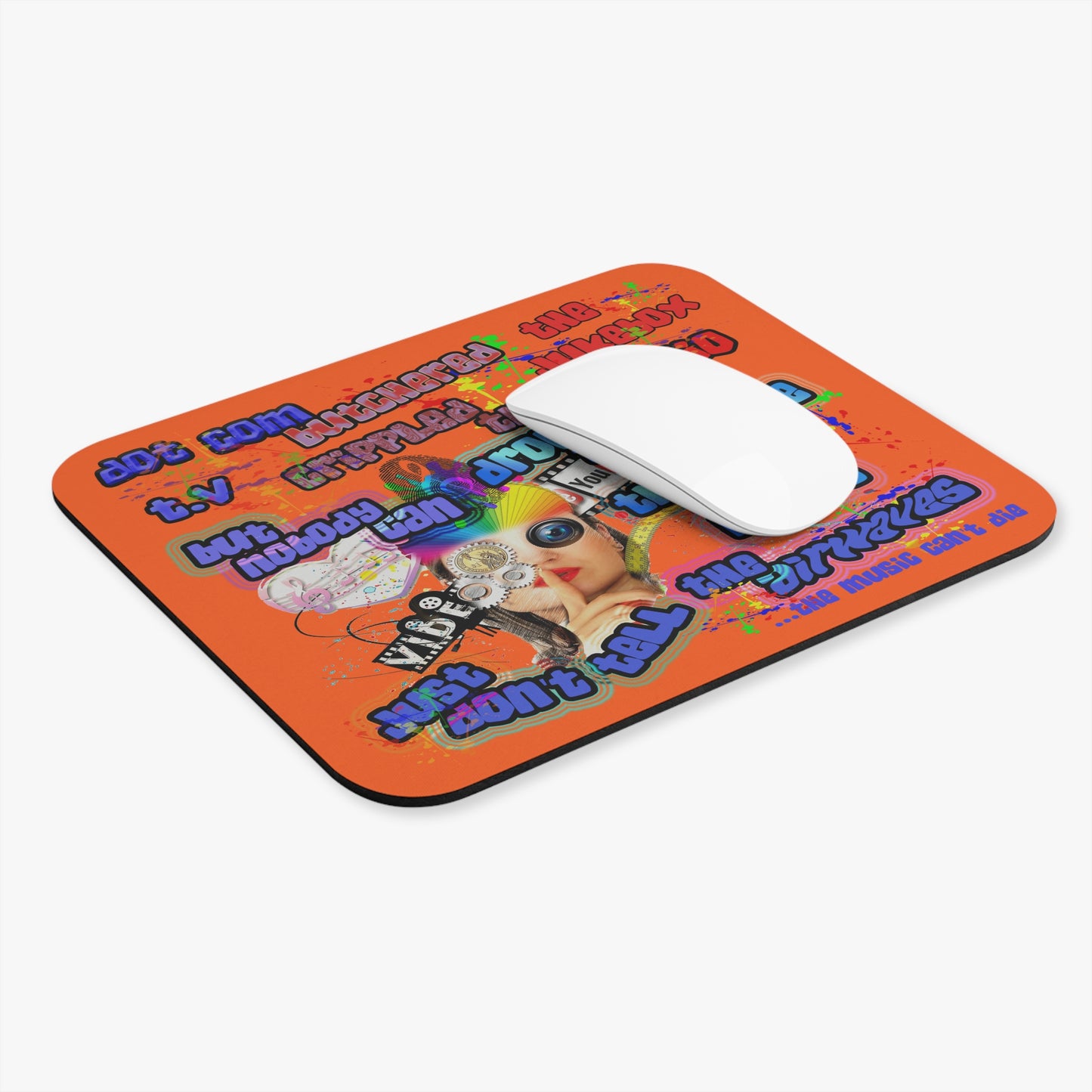 drop the beat - Mouse Pad (Rectangle) (orange)