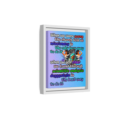 doggystyle - framed canvas art (light blue-purple wave)