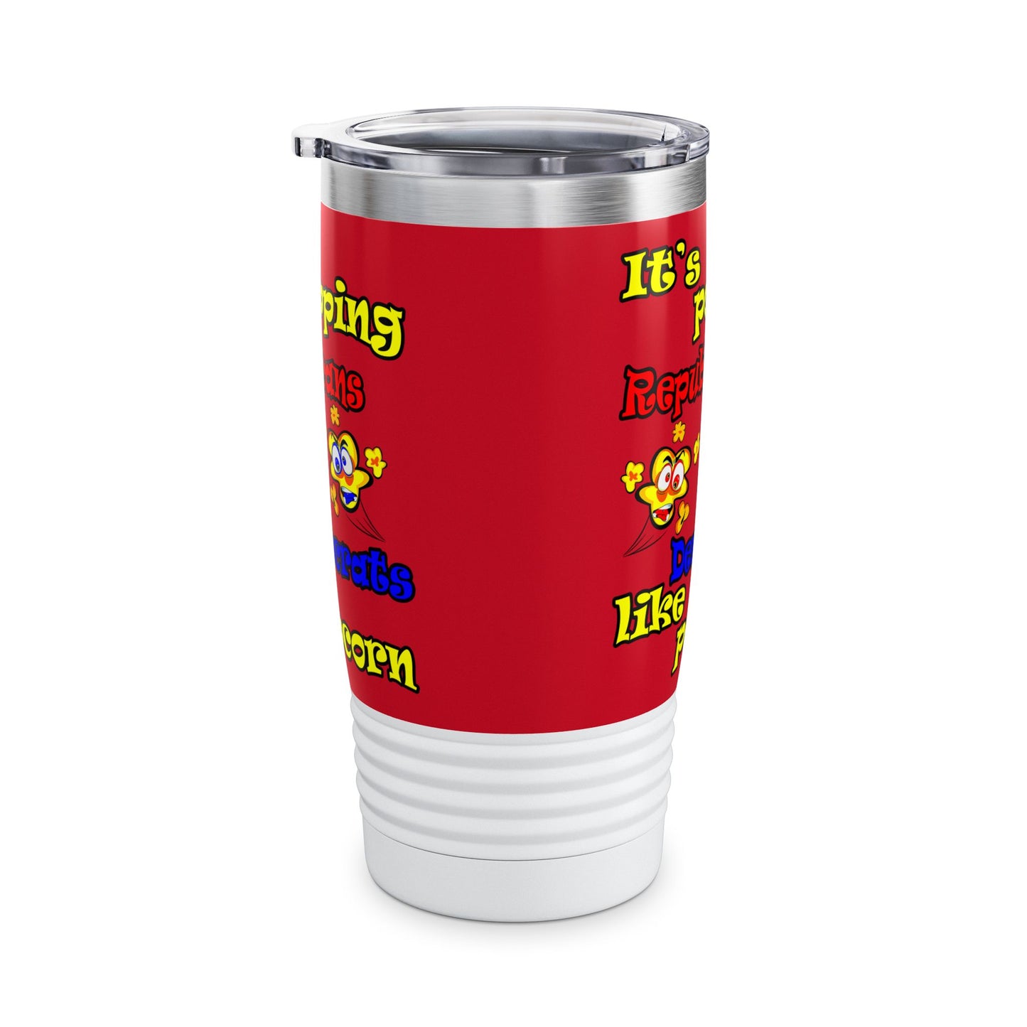 popping like popcorn - Ringneck Tumbler, 20oz (dark red)
