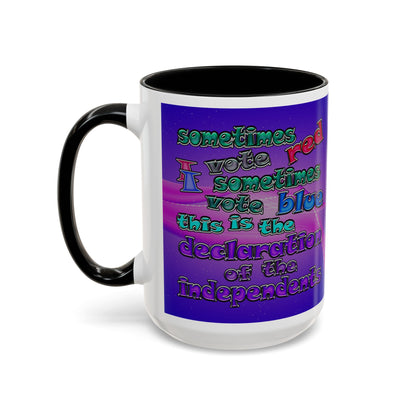 declaration of the independents - Accent Mug (purple-pink wave)