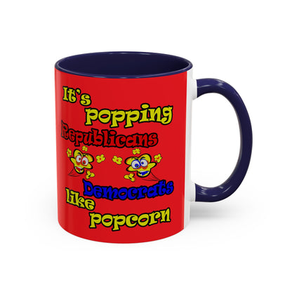 popping like popcorn - Accent Mug (red)