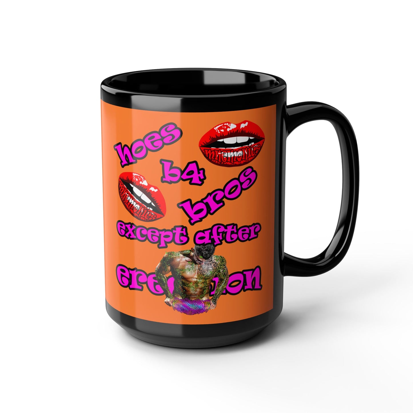 hoes b4 bros - Black Mug (crusta)