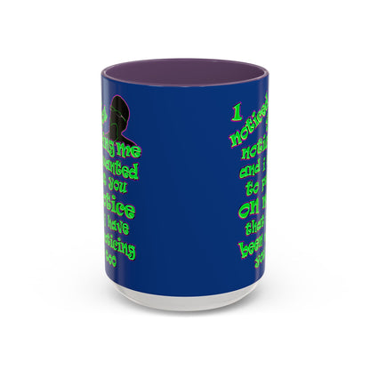 noticed you noticing - Accent Mug (dark blue)