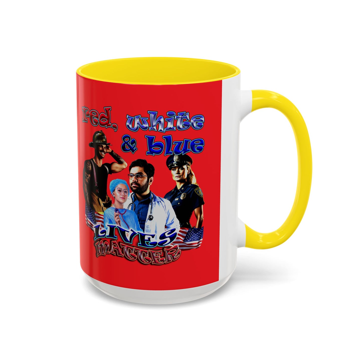 rw&b lives matter - Accent Mug (red)