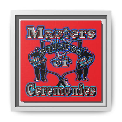em cee squared - framed canvas art (red)