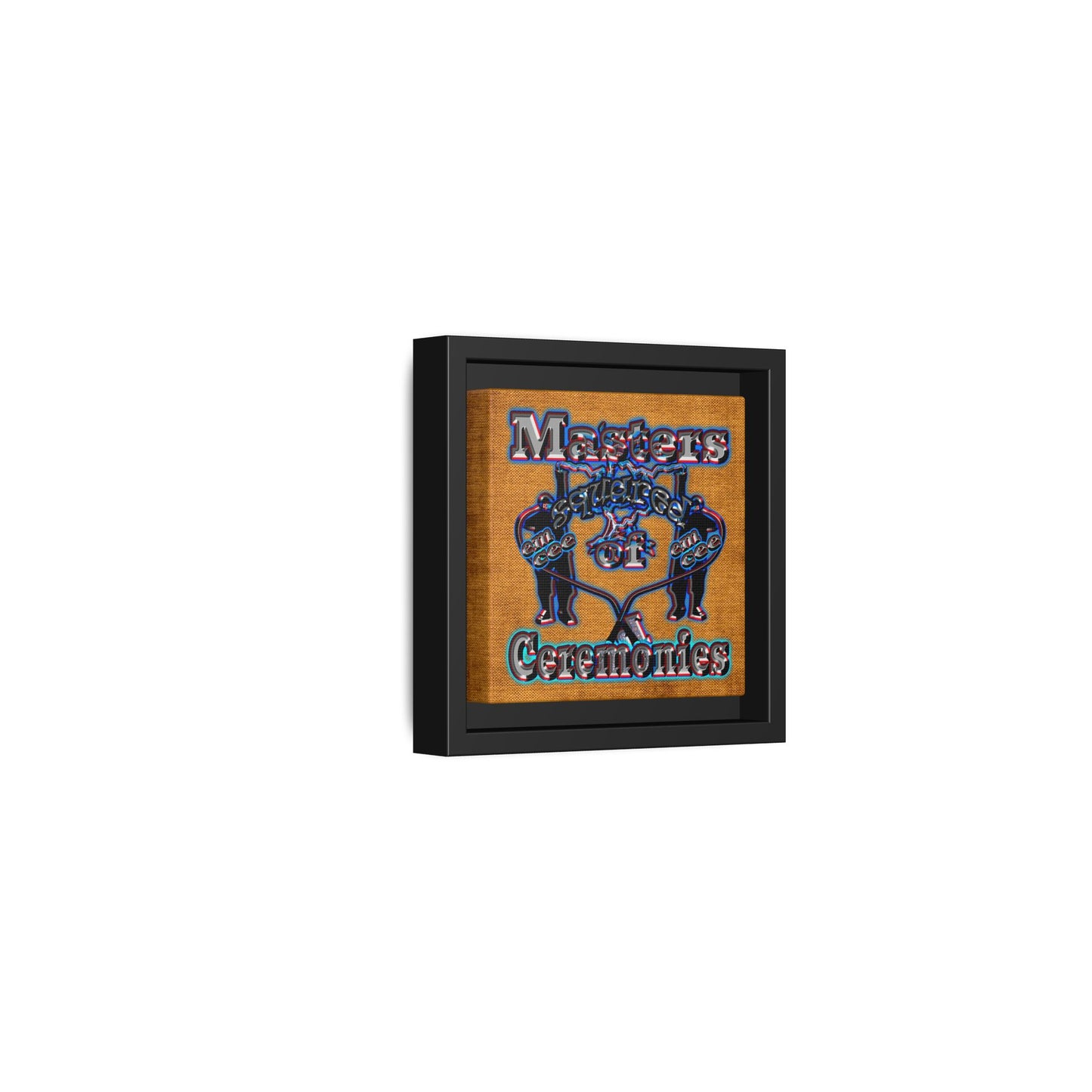 em cee squared - framed canvas art (brown papyrus)