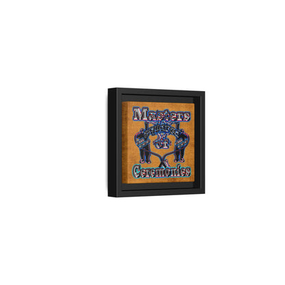 em cee squared - framed canvas art (brown papyrus)