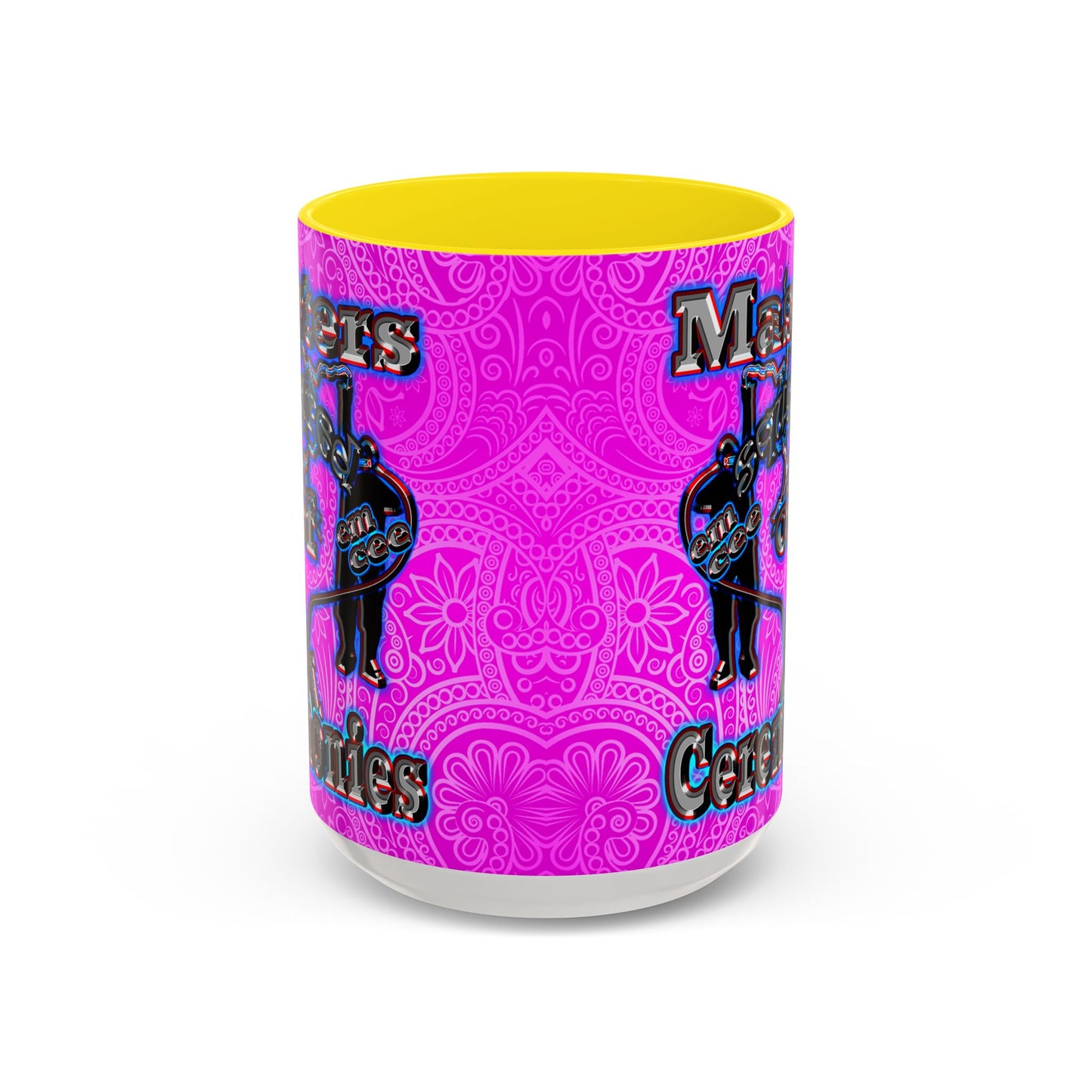 em cee squared - Accent Mug (pink swirl)