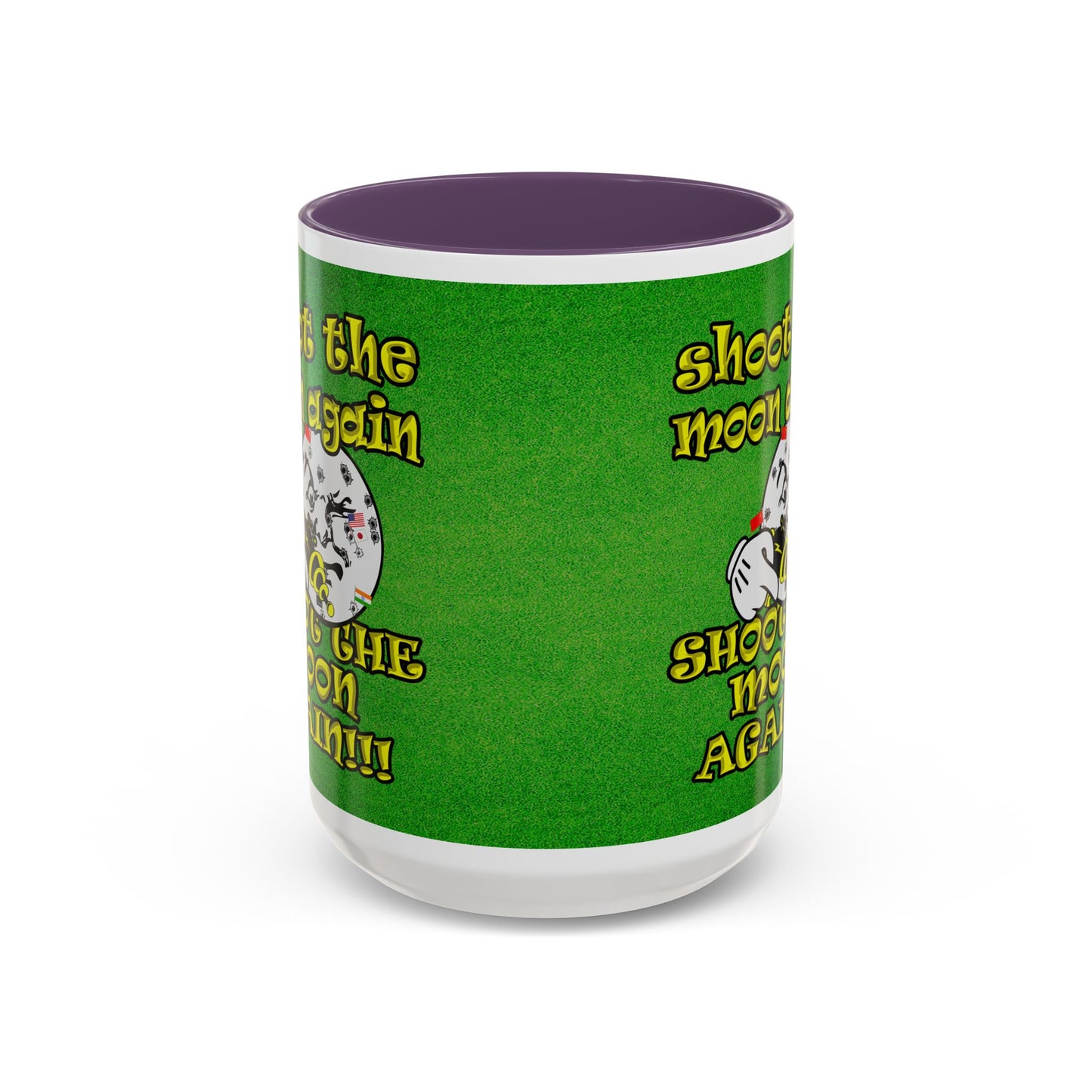 shoot the moon again - Accent Mug (green turf)