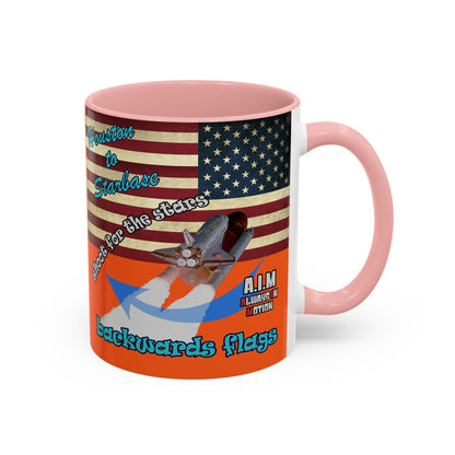 shoot for the stars - Accent Mug (orange)