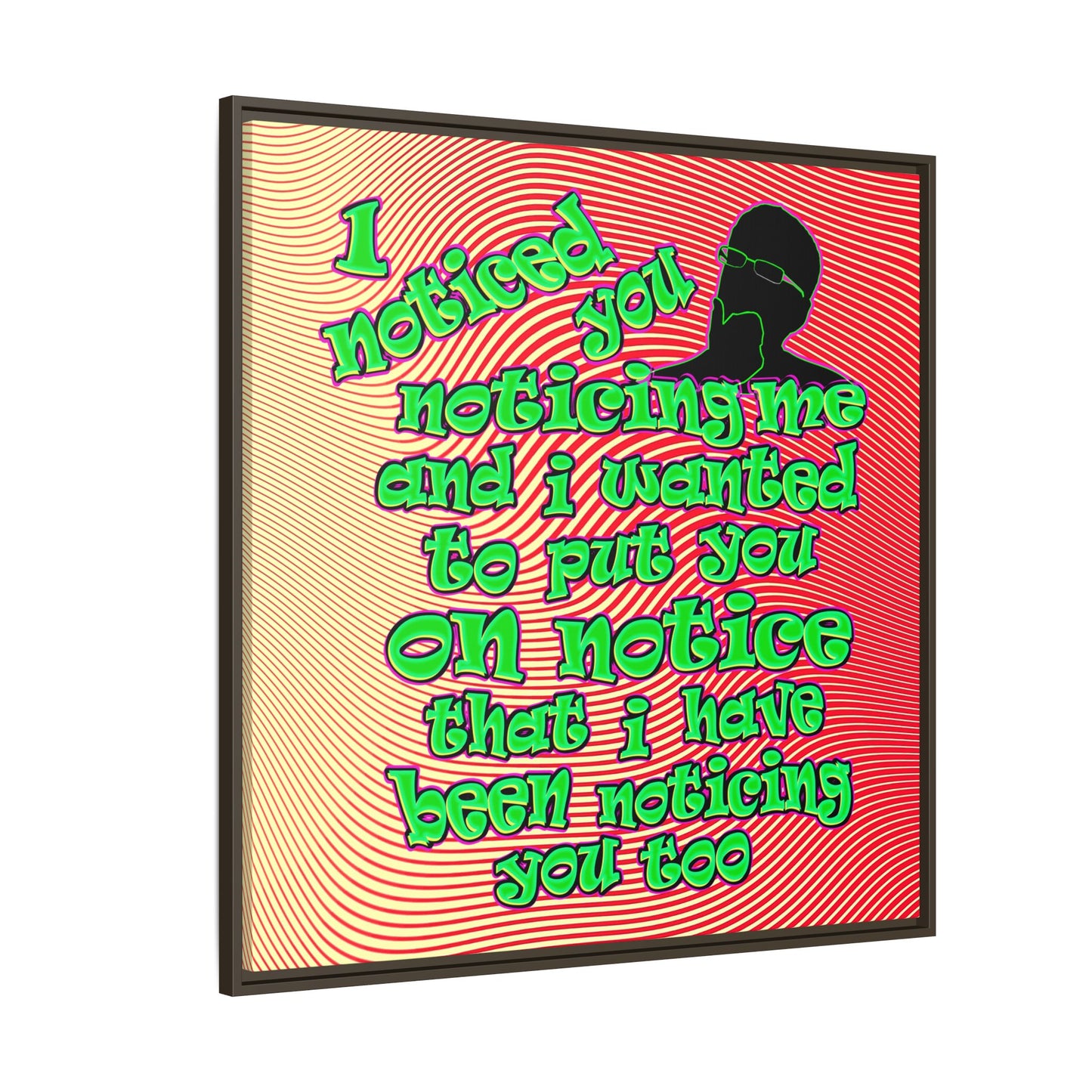 noticed you noticing - framed canvas art (yellow-orange wave)