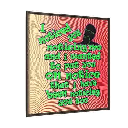 noticed you noticing - framed canvas art (yellow-orange wave)