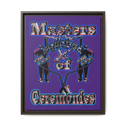 em cee squared - framed canvas art (purple)