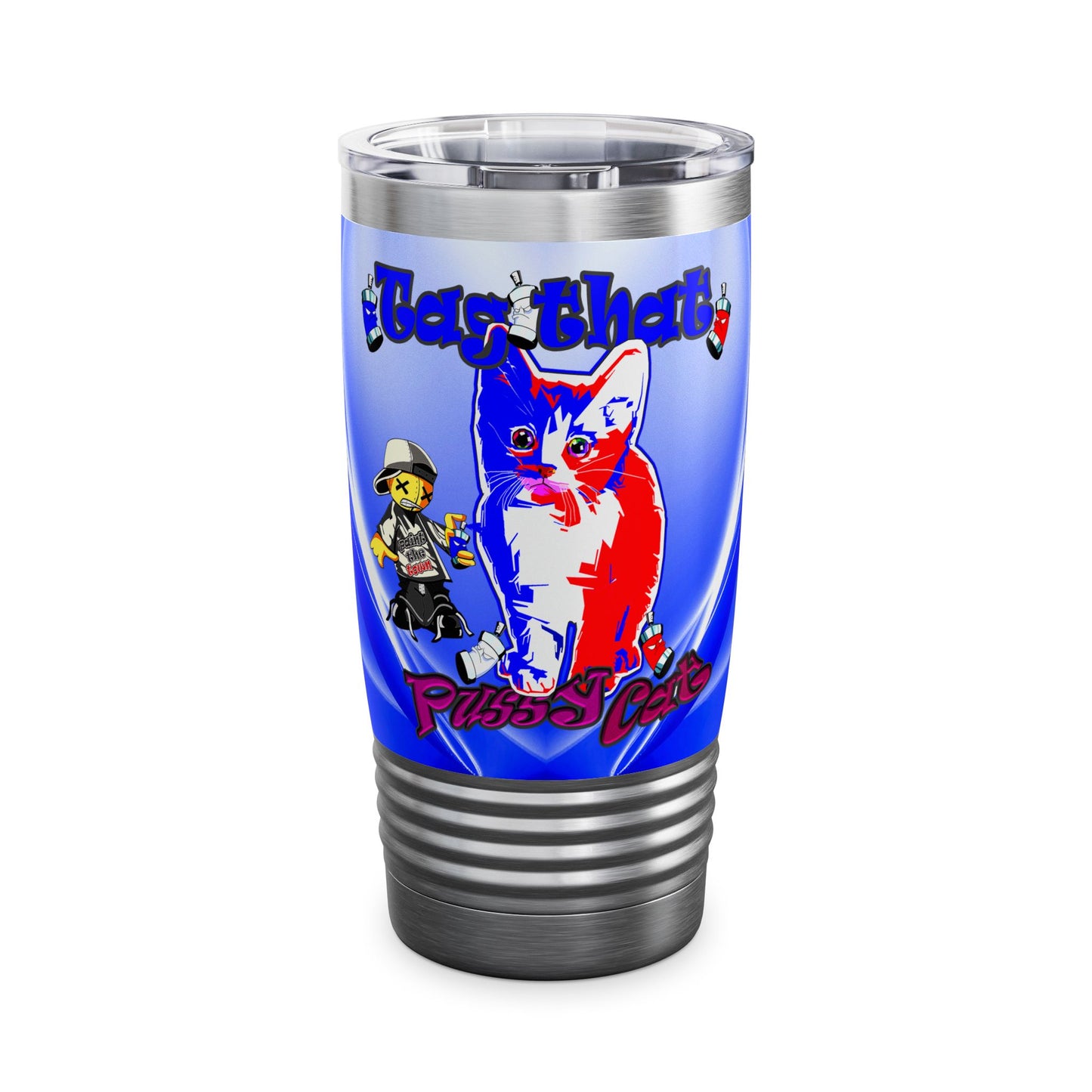 tag that - Ringneck Tumbler, 20oz (blue-white wave)
