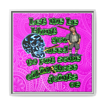 og - framed canvas art (pink swirl)