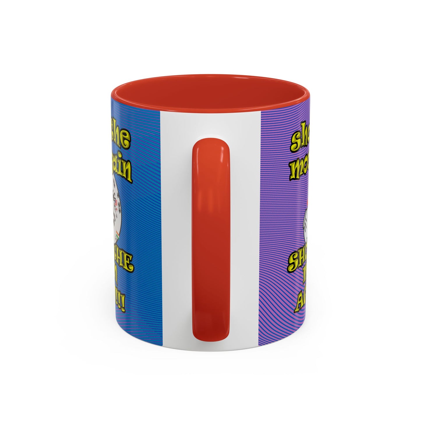 shoot the moon again - Accent Mug (light blue-purple wave)